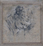 JACOPO BASSANO, head of a woman, black chalk heightened with white